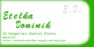 etelka dominik business card